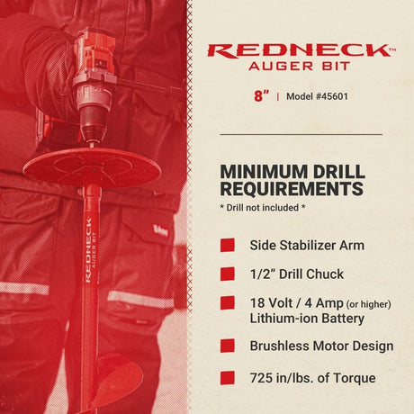 Eskimo 8" Redneck Bit 45601 (Drill Adaptive)