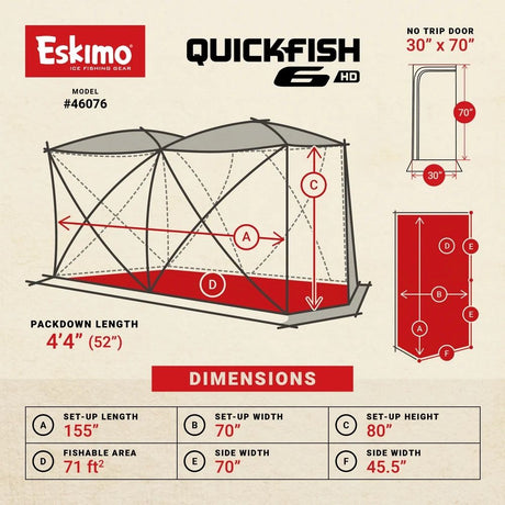 Eskimo QuickFish 6HD Insulated Pop-Up Shelter