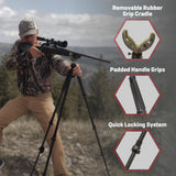 Allen Axial Shooting Stick, Tripod/Bipod/Monopod, 61" Max Height, Black