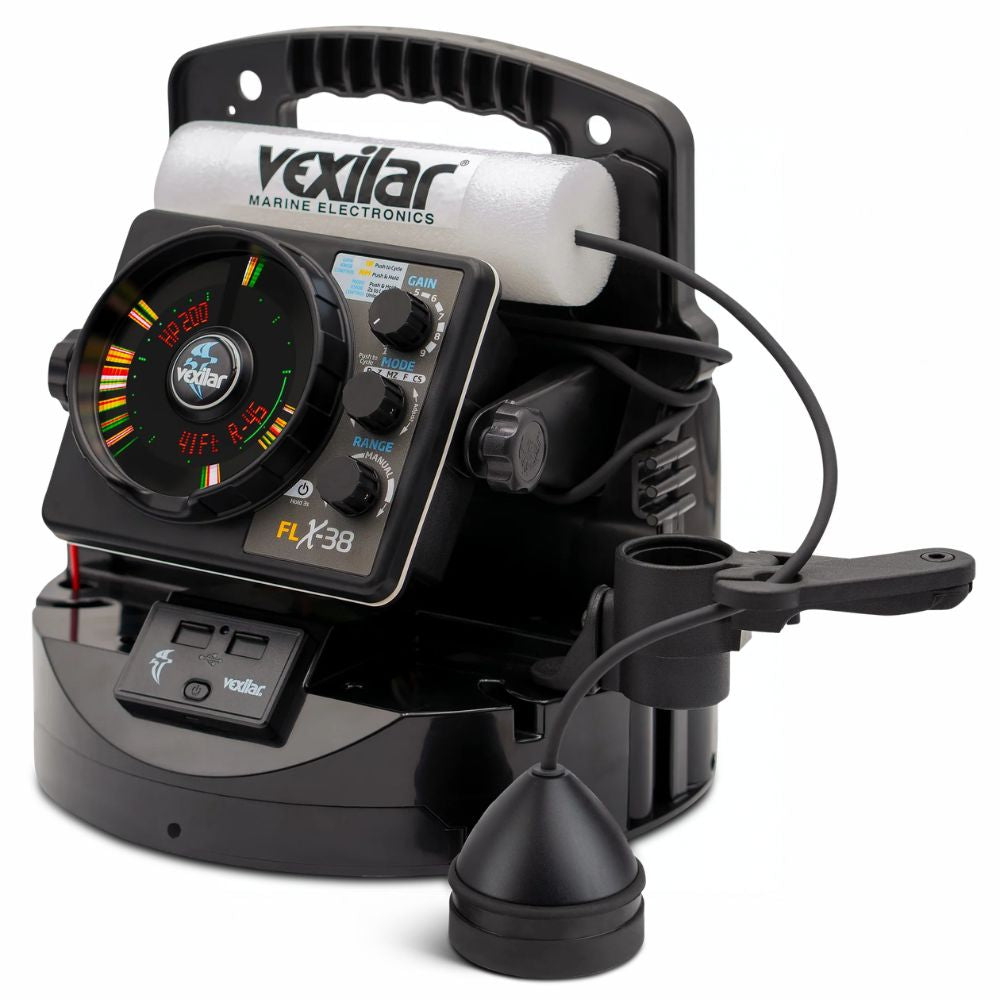 Vexilar FLX-38 BB Pro Pack Elite w/ Broad Band Ice-Ducer and Vexilar Lithium Battery