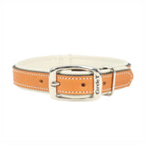 Circle T Leather Collar, Tan & Cream, M 16"