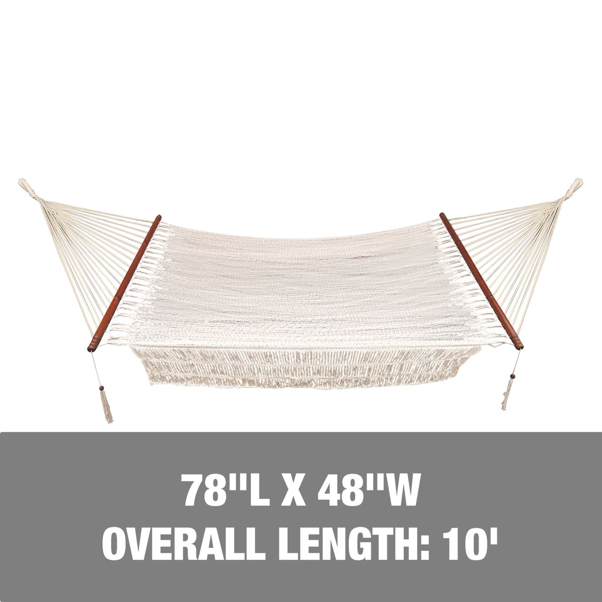10' Island Rope Hammock 80x48'' Wide
