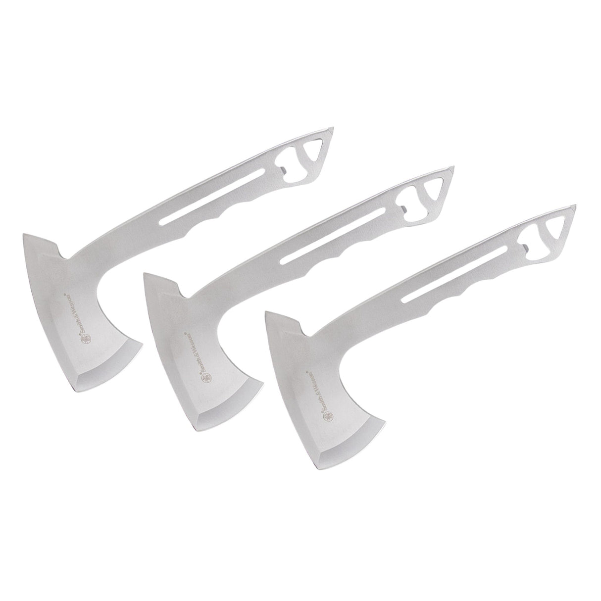 Smith & Wesson Set of 3 10" Bullseye Throwing Axes with Skeletonized Handles 1117231