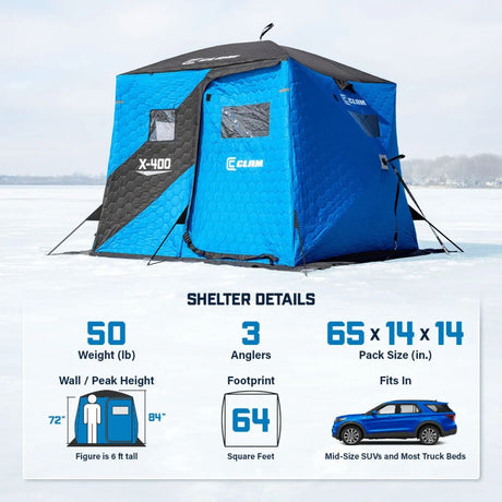 Clam X-400 Thermal - 4 Side Hub Shelter 119744