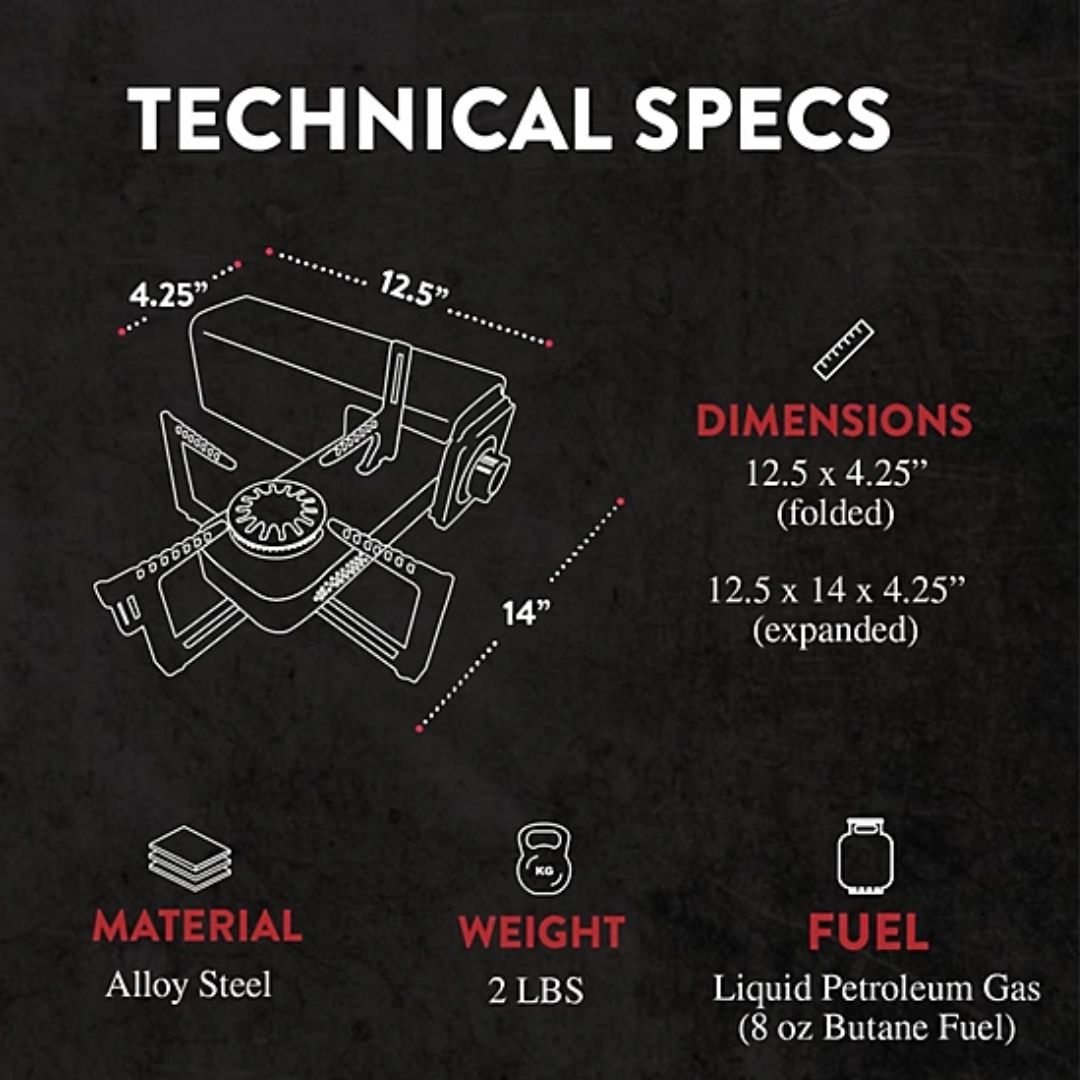 Gas One Spyder Collapsible Butane Stove (Orange)