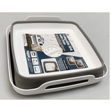 Sona Enterprises Collapsible White/Gray Sink with Drain (12" x 12")