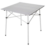 Stansport Aluminum Folding Table With Aluminum Top-27.5x27.5x27.5in