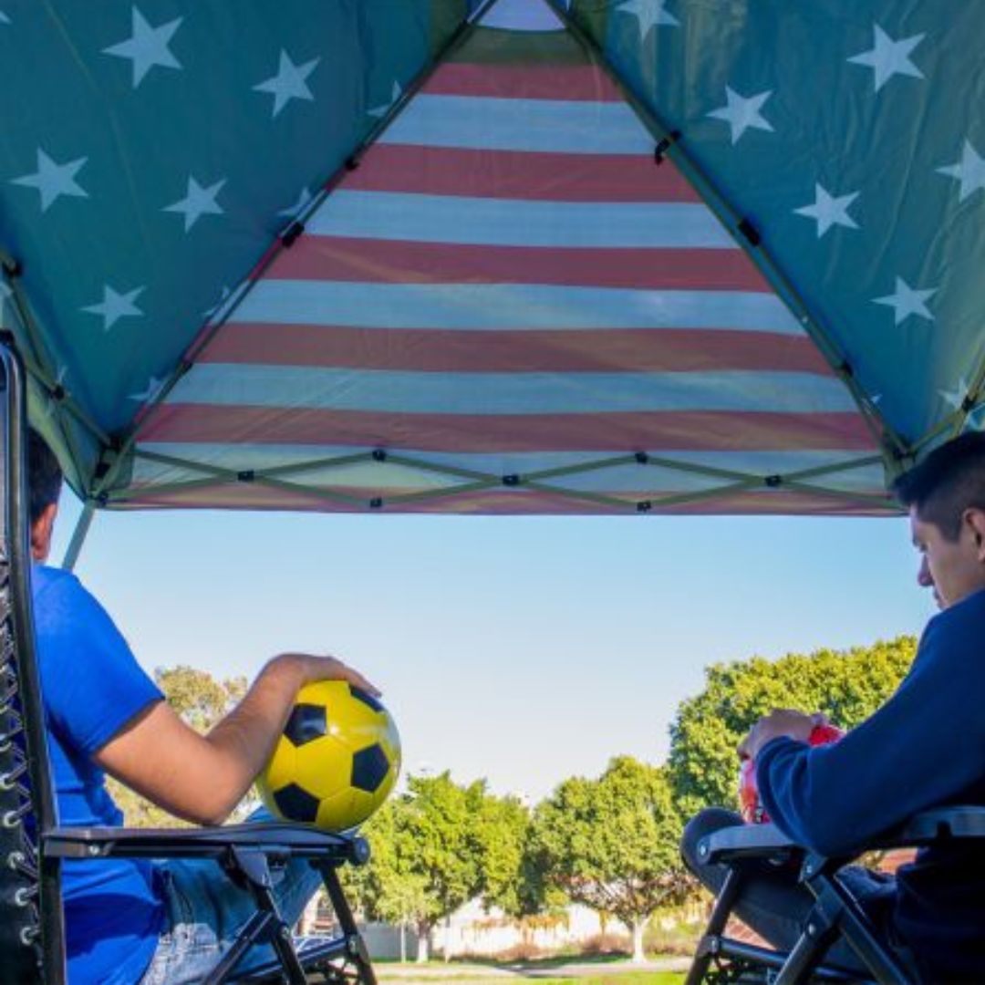 WFS Folding Canopy 10'x10' Stars and Stripes