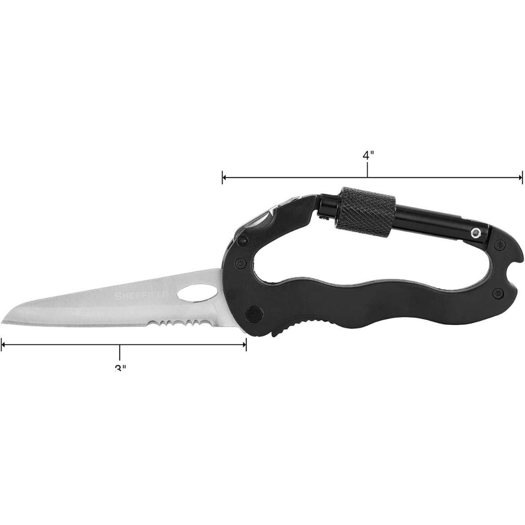 Sheffield Wilco 4-in-1 Carabiner Tool Set