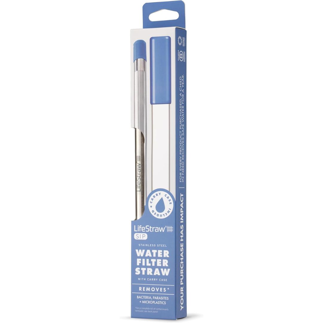 LifeStraw SIP Straw water filter with Carry Case Blue