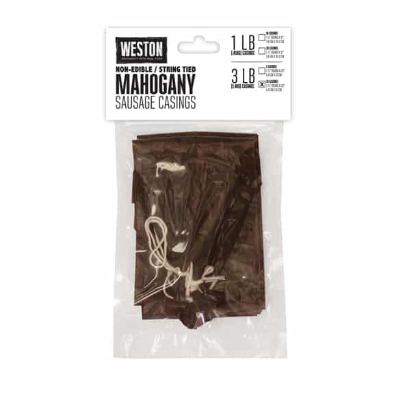 Weston Mahogany Fibrous Non-Edible String Tied Sausage Casings