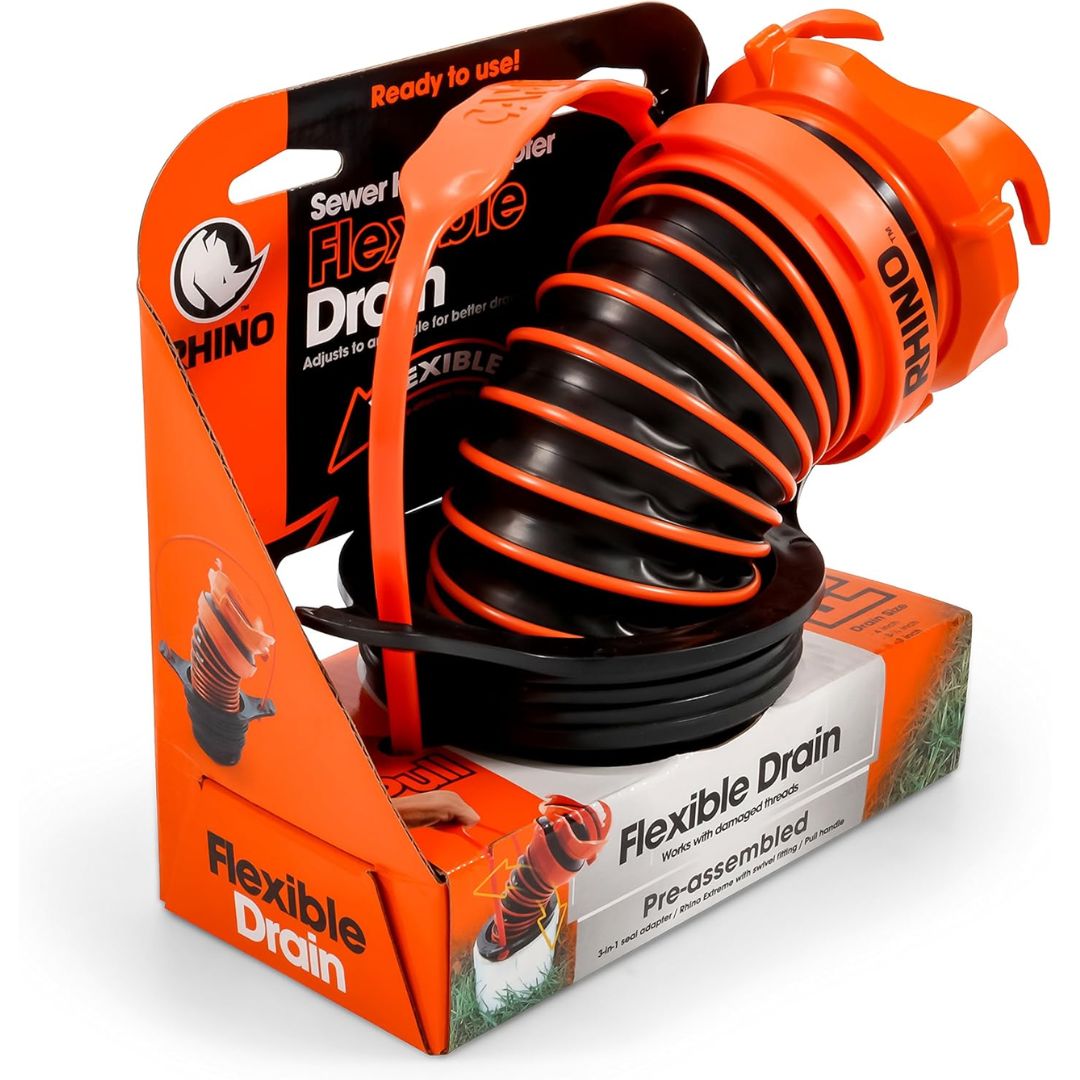 Camco RV Rhino Sewer Hose Adapter Flexible Drain