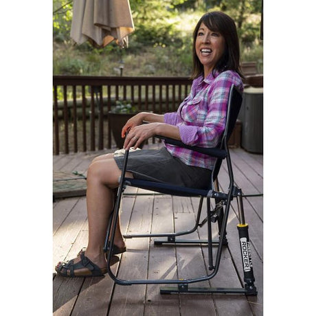 GCI Outdoors Freestyle Rocking Chair- Indigo Blue