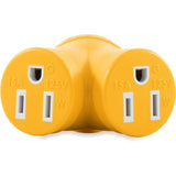 Camco RV 30AM/2x15AF Power Grip Generator Adapter - 3PRONG