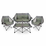 Northwoods Double Wide Padded Collection - Sofa, Dual Chairs & Ottoman - 4pc Set