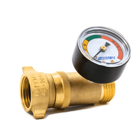 Brass Water Pressure Regulator with Gauge (E/F) LLC