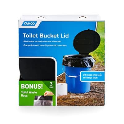 Camco Toilet Bucket Lid - Bonus 3 Pack Bags Included