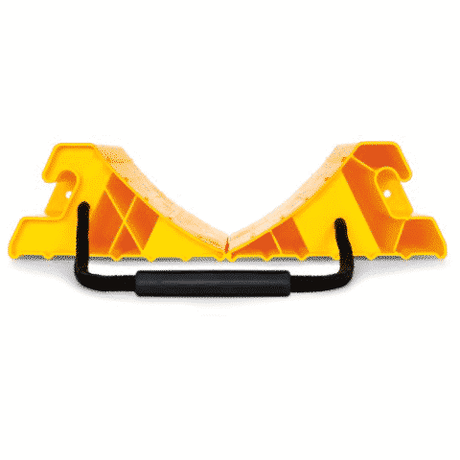 Super Wheel Chock, Double w/Rope, Yellow (E/F)