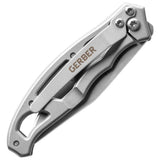 Gerber 48485 Mini Paraframe Framelock Folding Pocket Knife with Stainless Skeletonized Handles