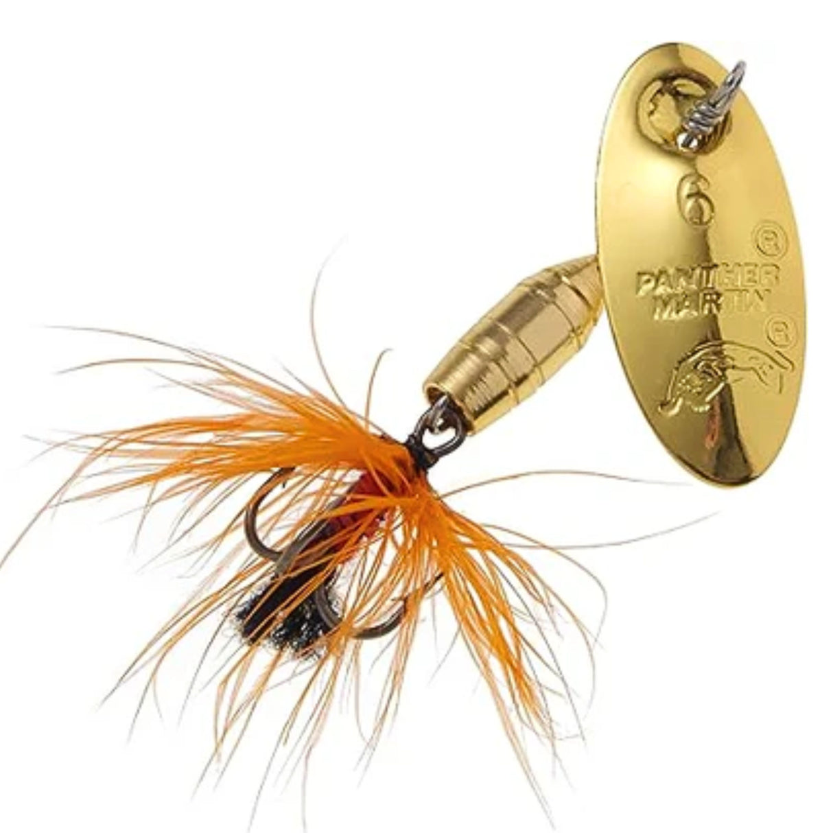 Panther Martin Deluxe Dressed Fly In-Line Spinner Gld/Org #4