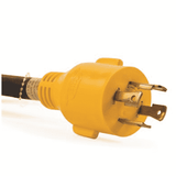 Camco RV 30AMP Power Grip 12" Generator Adapter - 4PRONG