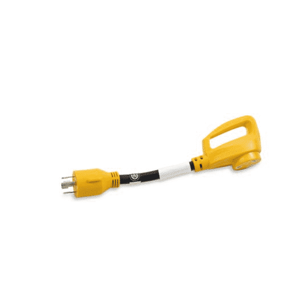Camco RV 30AMP Power Grip 12" Generator Adapter - 4PRONG