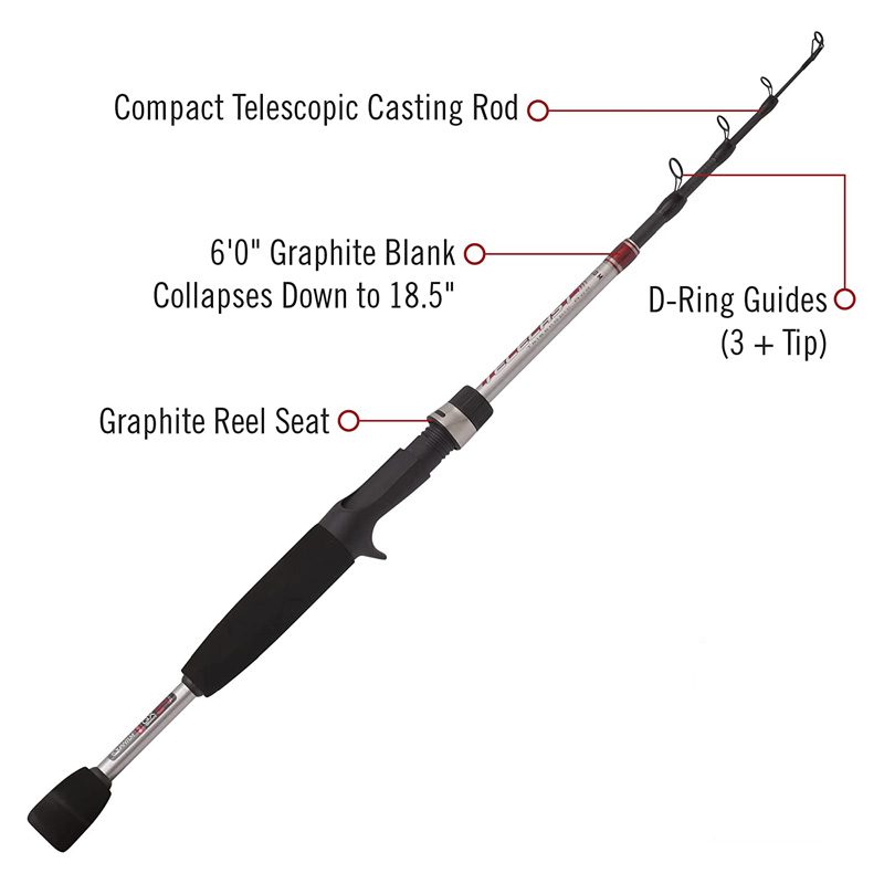 Quantum QX24 Telecast Graphite 6' Telescopic Rod