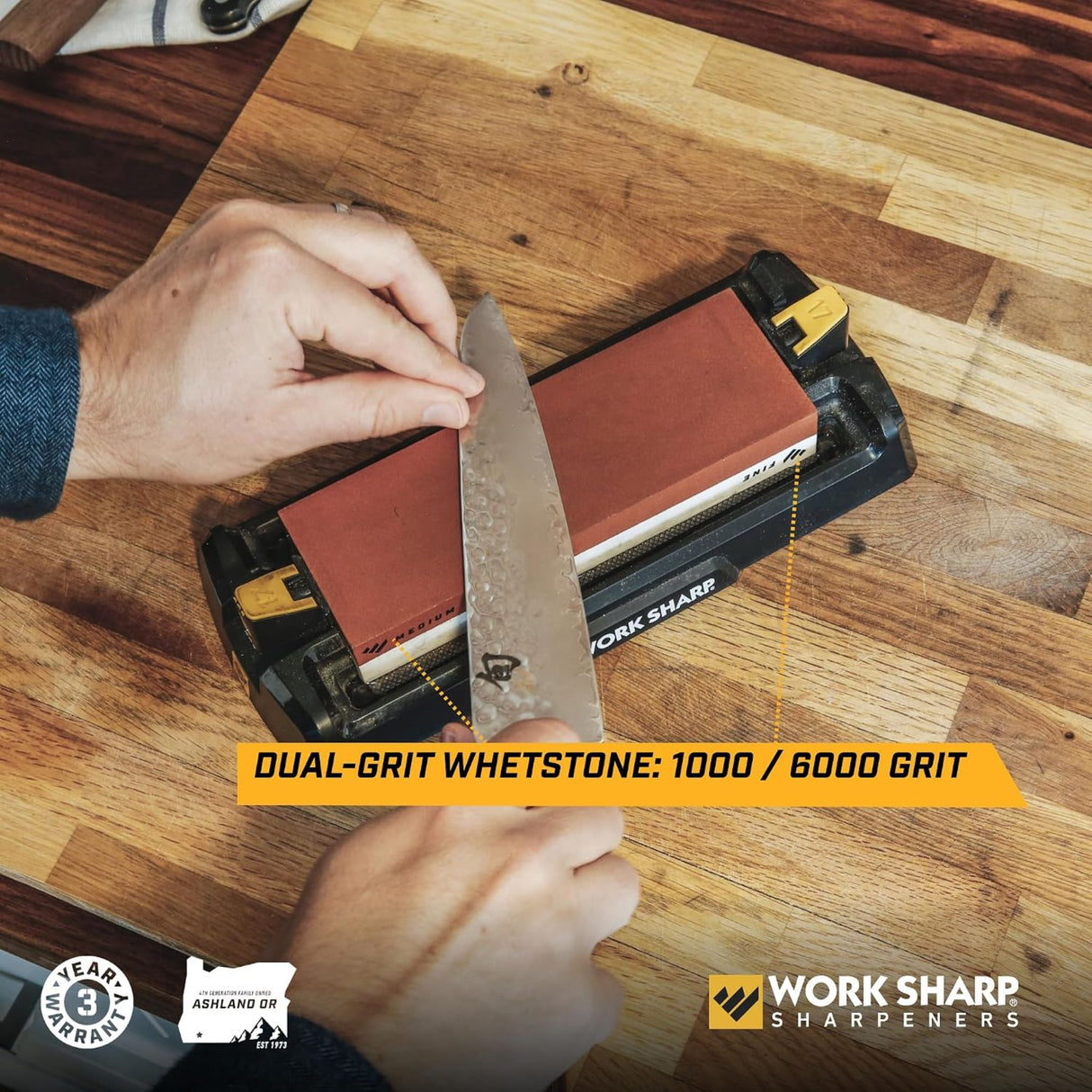 Work Sharp Whetstone Knife Sharpener - WSBCHWHT