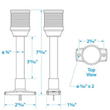 Seachoice All-Round Fixed Vertical Mount Light, 8 in