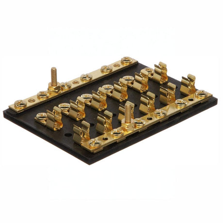 Seachoice 6-Gang Fuse and Terminal Block, Brass Clips and Contacts, SFE 20 Amp of 3AG Fuse