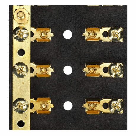 Seachoice 6-Gang Fuse and Terminal Block, Brass Clips and Contacts, SFE 20 Amp of 3AG Fuse