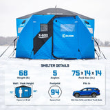 Clam X-600 Thermal - 6 Side Hub Shelter 119745