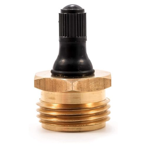 Camco RV Brass Blow Out Plug W/ Schrader Valve