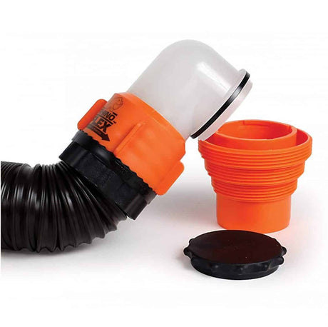 RhinoFLEX 20' Sewer Hose Kit w/4N1,Elbow, Caps