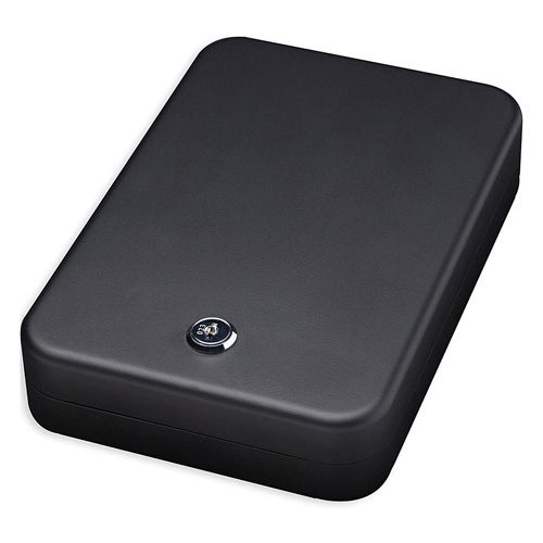 Bulldog Personal Safe W/Key Lock & Security Cable - Blk