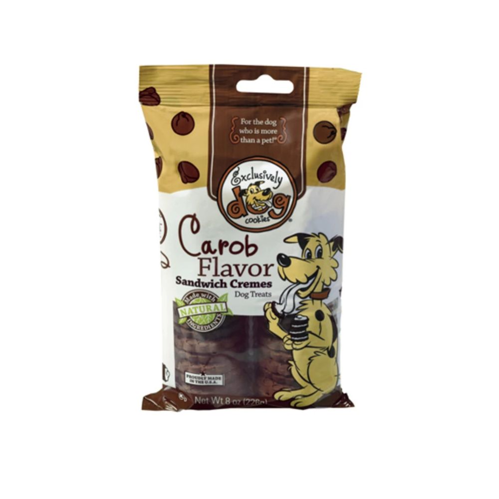 Ethical Dog Cookies Carob Flavor Sanwich Treats 8oz