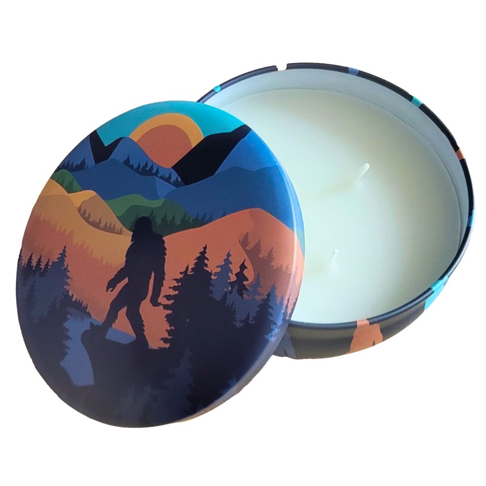 Bigfoot Citronella Round Tin Candle