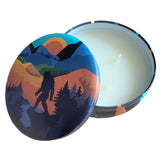 Bigfoot Citronella Round Tin Candle