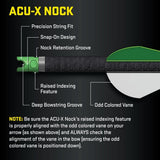 TenPoint ACU-X 20" ACU-X Nock .001" Green Carbon Arrows 6pk HEA-790.6