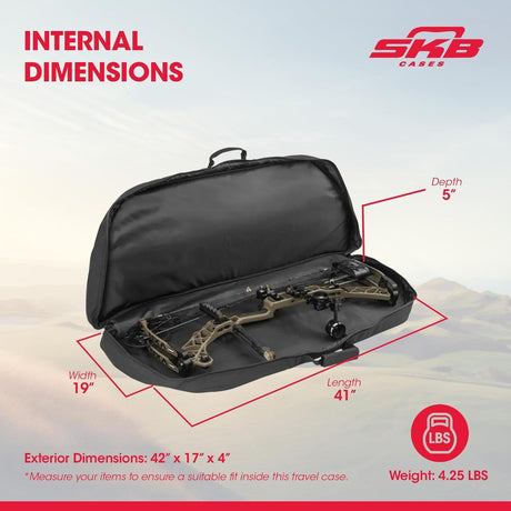 SKB Archery Bag, Black, 41"x 19", 10 Accessories Pockets