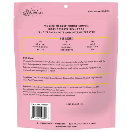 Bocce's Bakery Bac'n Nutty - Peanut Butter & Bacon Natural Dog Treats 2lb