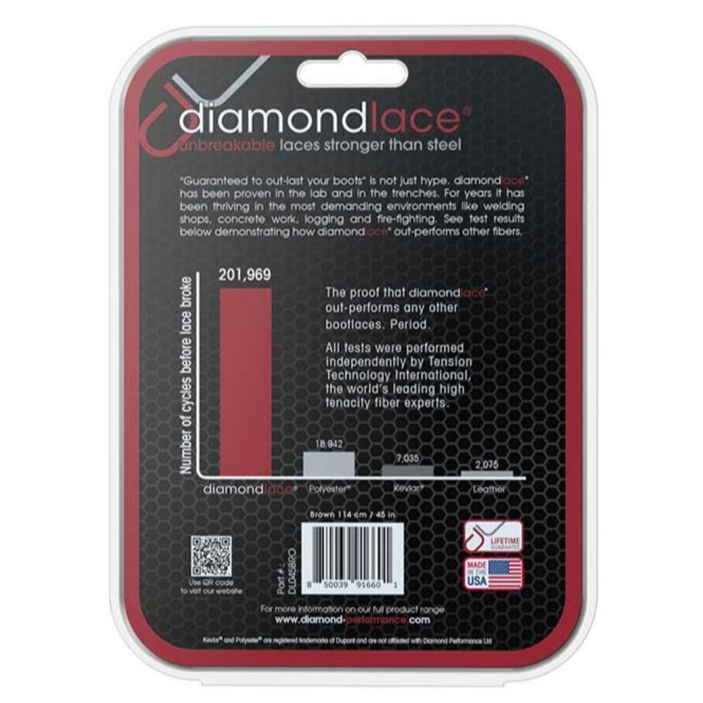 Diamondlace 45" Brown | Fire Resistant Bootlace