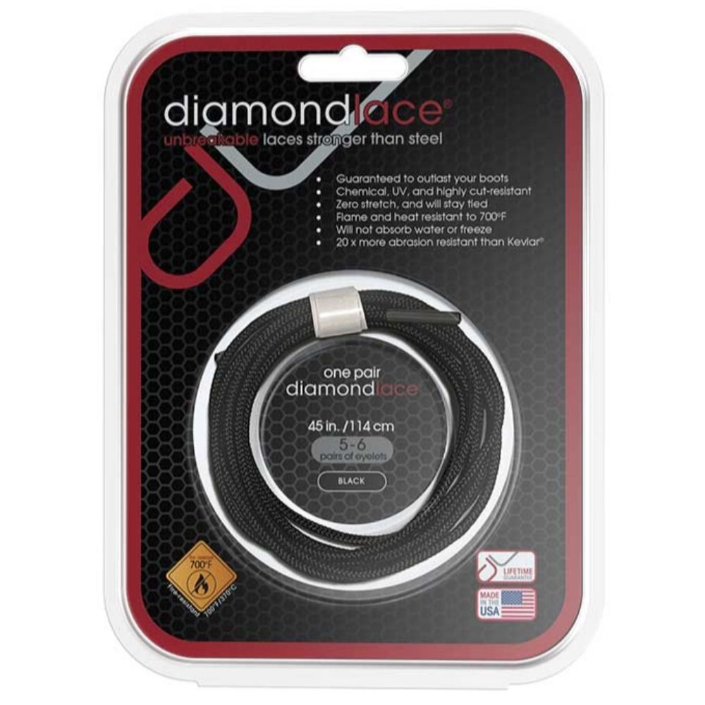 Diamondlace 45" Black | Fire Resistant Bootlace