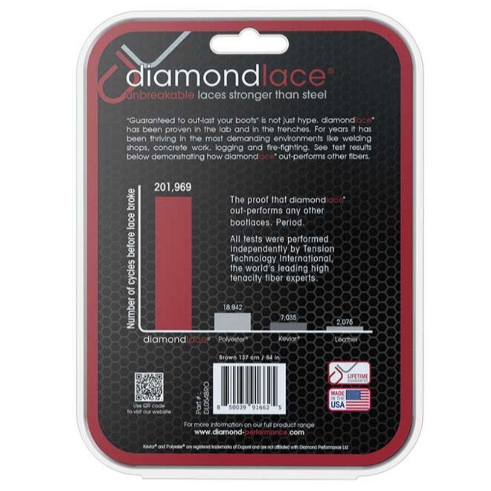 Diamondlace 54" Brown | Fire Resistant Bootlace