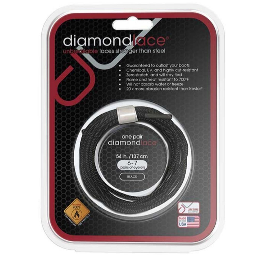 Diamondlace 54" Black | Fire Resistant Bootlace