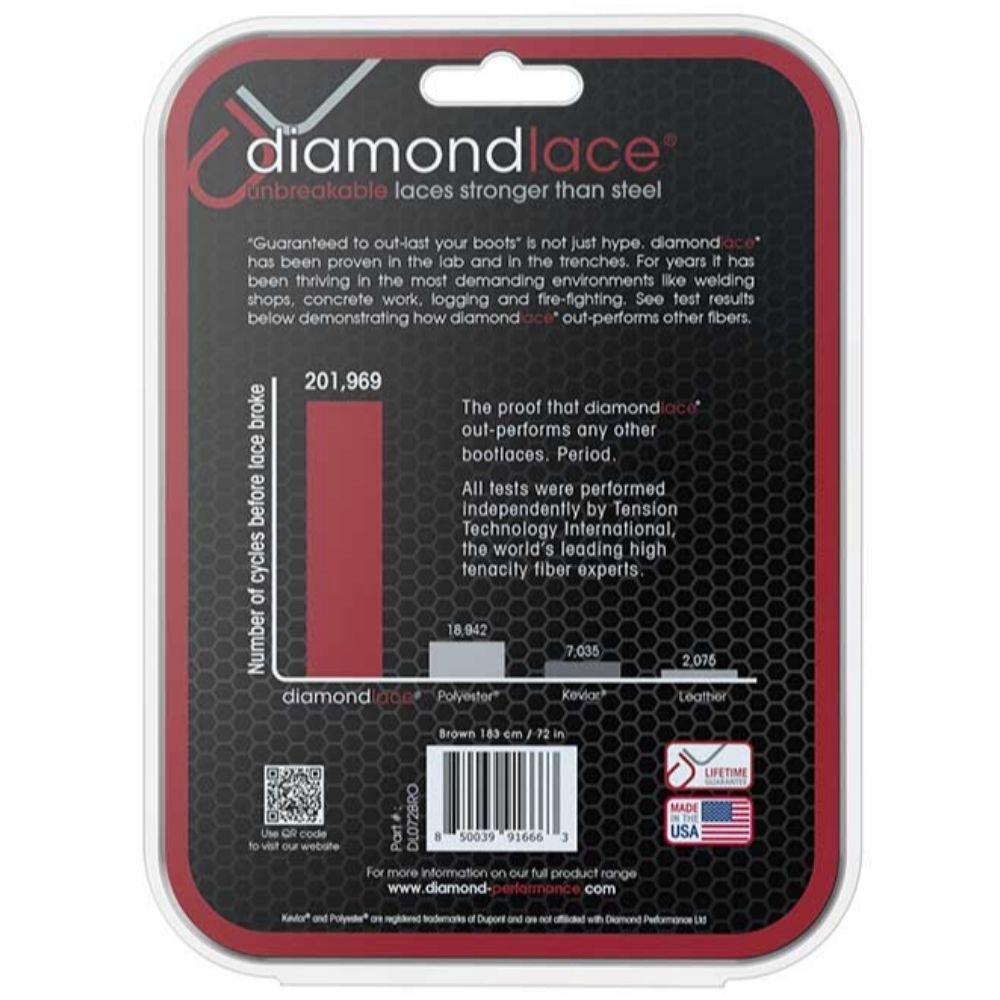 Diamondlace 72" Brown | Fire Resistant Bootlace