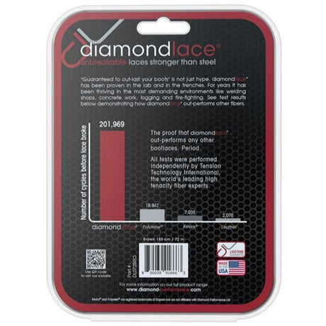 Diamondlace 72" Brown | Fire Resistant Bootlace