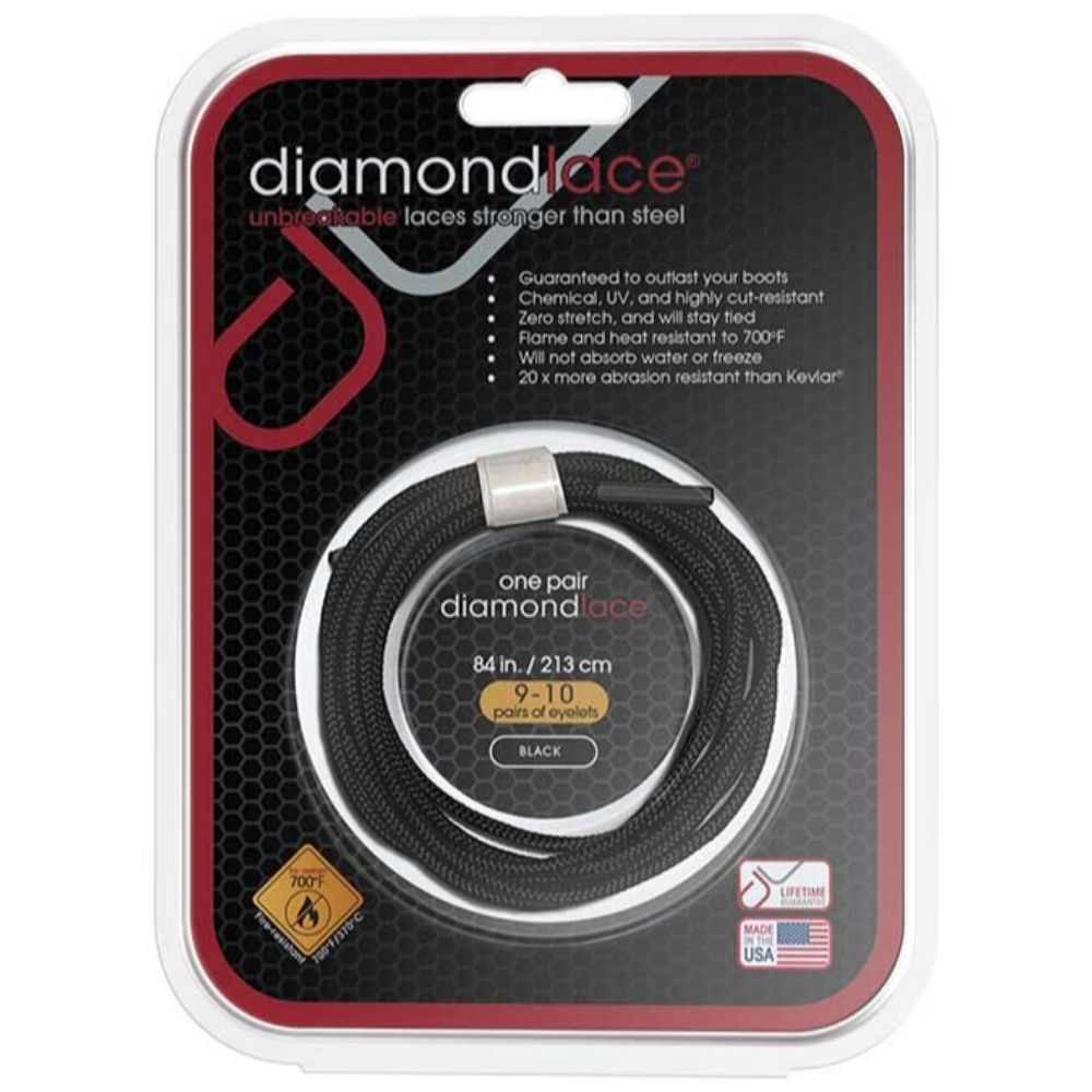 Diamondlace 84" Black | Fire Resistant Bootlace