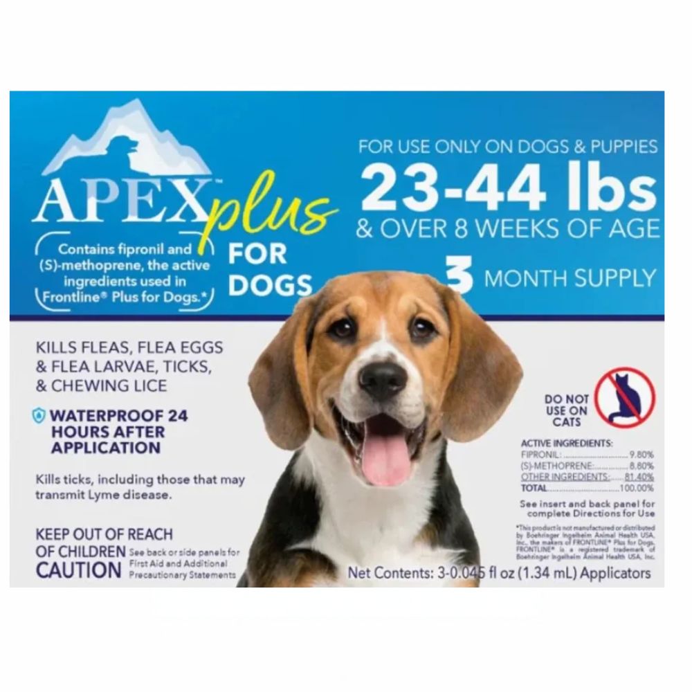 Apex Plus For Dogs 23-44lb 3pk