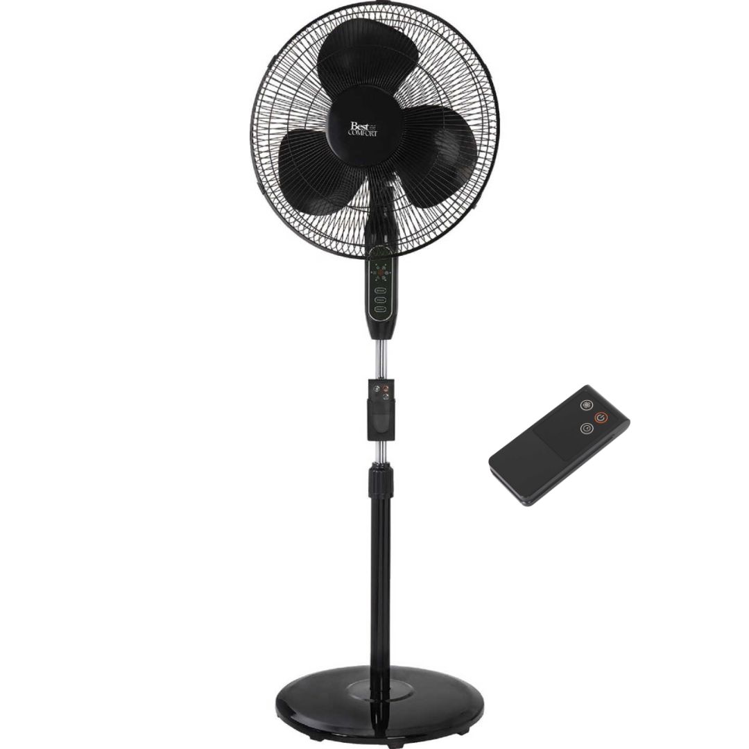 Best Comfort 16IN 3-Speed Oscillating Pedestal Fan W/ Remote